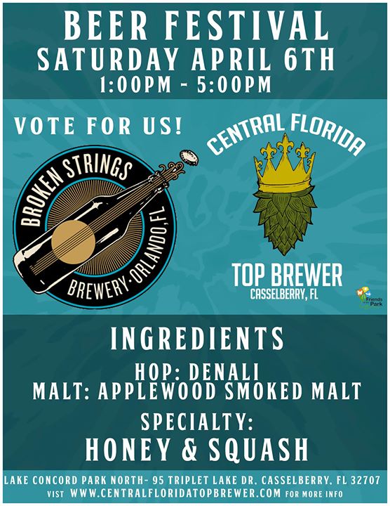 Any guesses what we brewed for Central Florida Top Brewer? We drew Denali hops,…