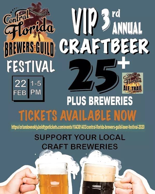 Early Bird tickets on sale now for the Central Florida Brewers Guild Festival on Feb…