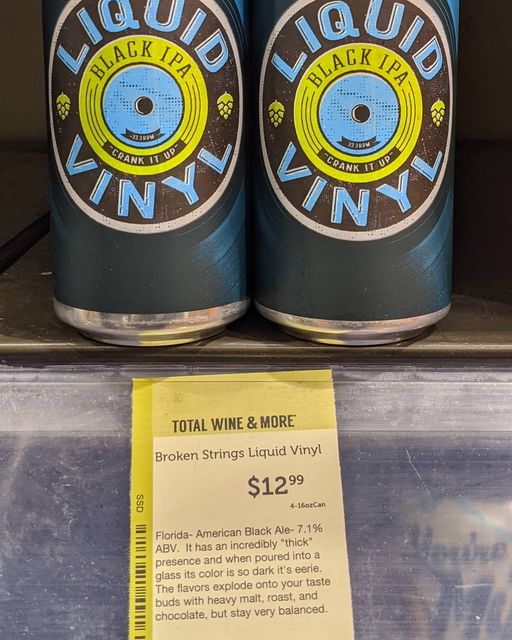 Now available @totalwine from Tampa to the Space Coast!!  Liquid Vinyl is our aw