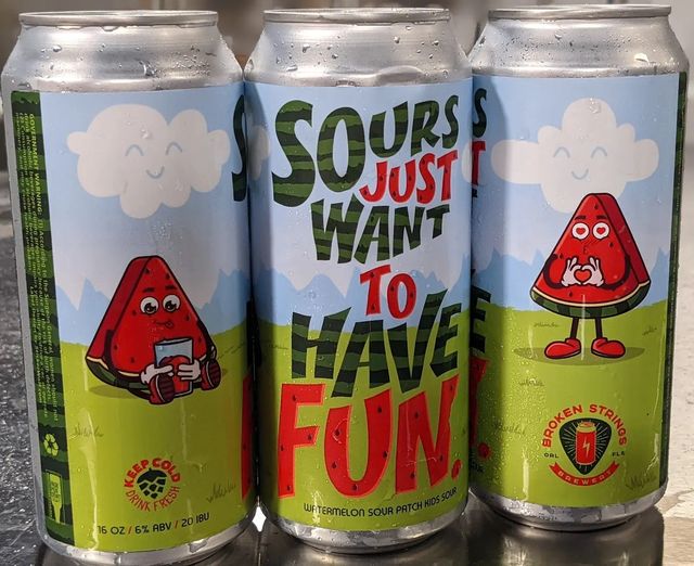 🚨5 Minute Warning🚨 Sours Just Want to Have Fun Watermelon Sour Patch Sour Ale 4-