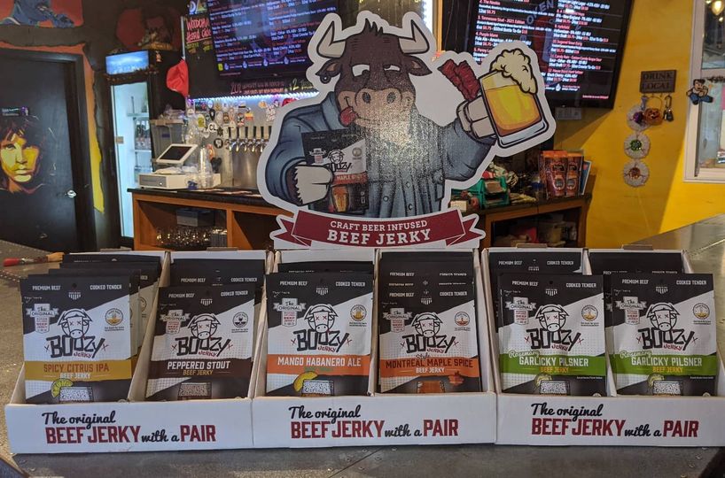 Boozy Jerky now available in the taproom!!!