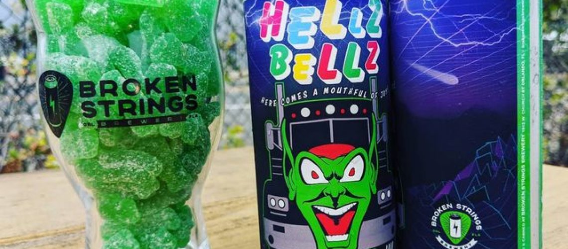🚨10 Minutes🚨 Hellz Bellz Lime Sour Gummy Ale 4-pack 16oz cans $18  Taproom opens