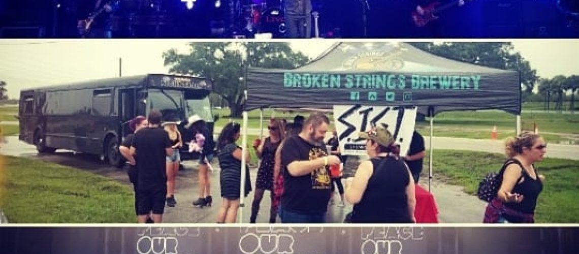 A party bus took a crew from Broken Strings to Tampa to see Bush…