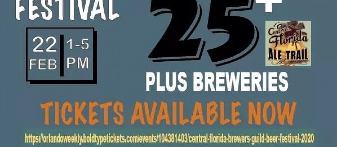 Early Bird tickets on sale now for the Central Florida Brewers Guild Festival on Feb…